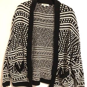 Madewell black and white cardigan